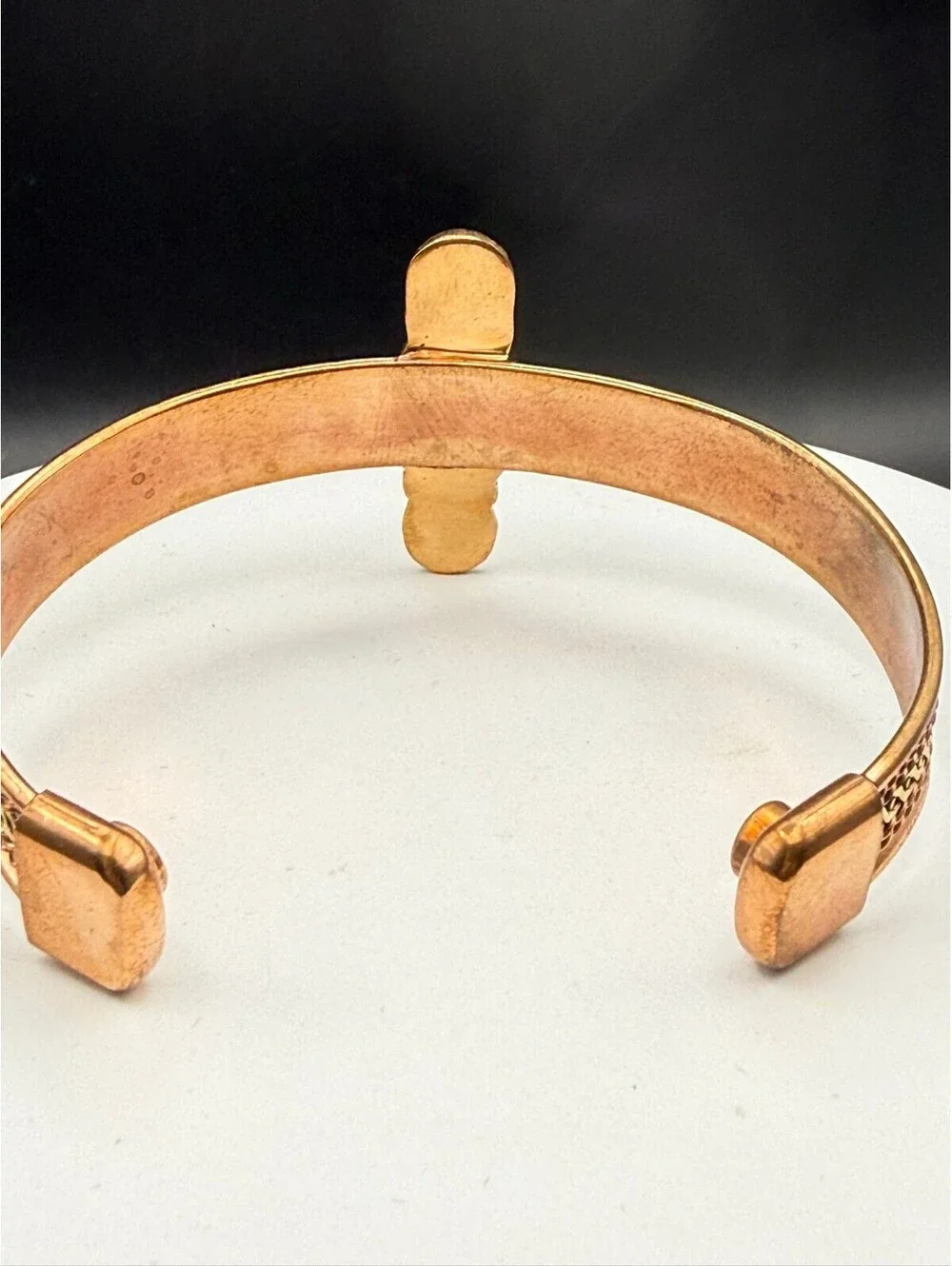 Handcrafted Copper & Golden Hills Turquoise Statement Cuff – Boho Bracelet